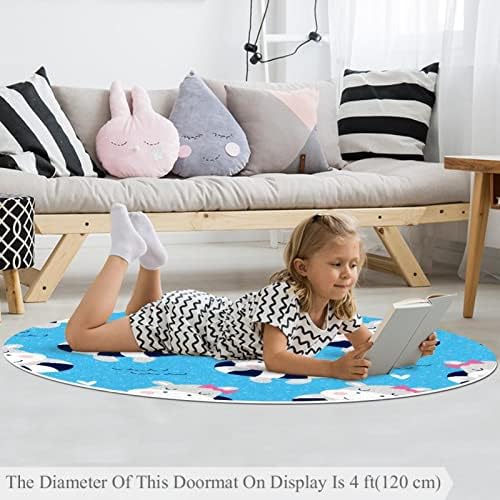 Llnsuply בגודל גדול 4 מטר ילדים עגול שטיח אזור משחק שטיח פרות מאושרות כרית שטיח משתלת לא תלוש ילדים שטיח פליימת משחק לילדים