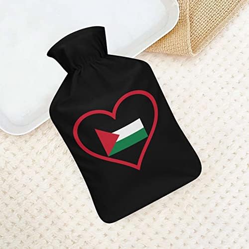 אני אוהב את פלסטין לב אדום בקבוק מים חמים 1000 מ ל עם כיסוי רך נשלף חם קר חבילת מים הזרקת תיק עבור יד רגליים חם מיטה חם