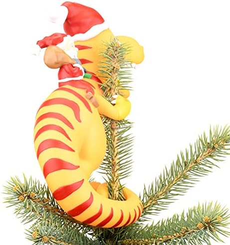 עץ עץ סנטה רוכב על טופר עץ חג המולד מצחיק T -Rex - גדול 10