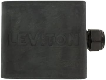 Leviton 3200-2E תיבת יציאה ניידת, שני גננים, עומק סטנדרטי, סגנון תליון, קוטר כבל 0.590 אינץ '1.000 אינץ', שחור