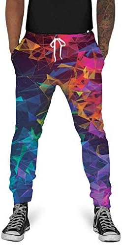 UNIFACO UNISEX 3D הדפס דיגיטלי ספורט מכנסיים מכנסיים מכנסיים גרפיים מזדמנים עם משיכה