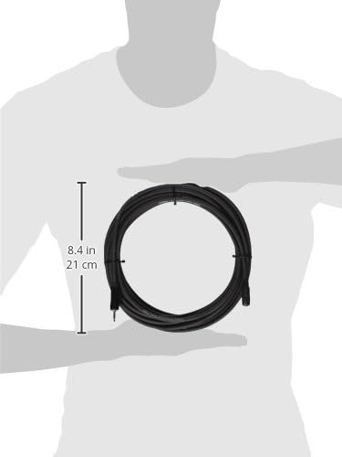 רולנד סדרה שחורה כבל הרחבת אוזניות, 3.5 ממ TRS זכר לנקבה, 25 מטר