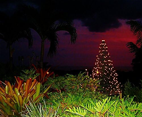 עצי סיר סרטן 3 רגל. עץ חג המולד מלאכותי מקורה/חיצוני מואר לפני ירידה עם מסגרת ירוקה ו -200 אורות ברורים