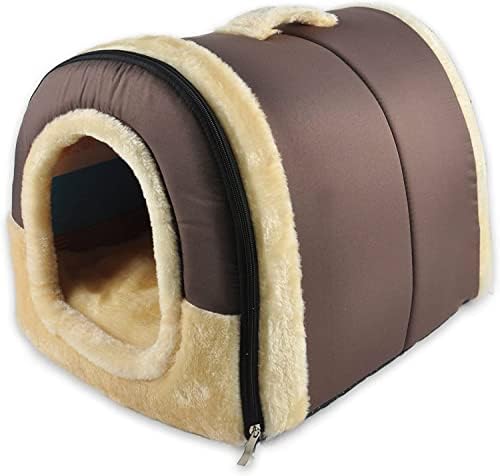 בית כלבים של Anppex IGLOO, מיטת איגלו חתול ניידת עם כרית נשלפת, 2 ב 1 מערת חתול מיטת מיטה נעימה נעימה רחיצה,