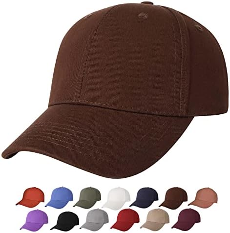 קלאסי כותנה מובנה בייסבול כובעי מתכוונן לגברים נשים בסיסי רגיל ריק אימון כדור כובעים