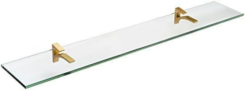 מדף זכוכית קרדינל זכוכית ספנקראפט, ברונזה מוברשת, 6 x 24