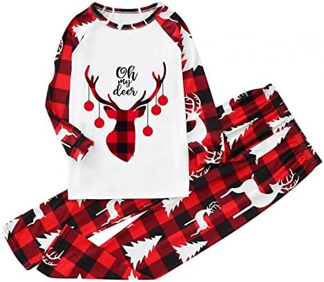בגדי שינה לחג המולד של XBKPLO, מתנות זוגות משובצות משפחתיות לחבר תלבושת אימא של הנשים הורה-ילד