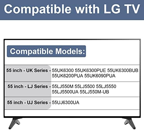 עמדת בסיס לרגלי טלוויזיה LG, החלפת עמדת טלוויזיה LG 55 אינץ '55UK6300 55UK6300PUE 55UK6300BUB 55UK6200PUA 55UK6090PUA 55LJ550M