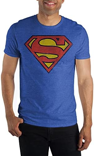 לוגו קלאסי סופרמן קומיקס גברים של רויאל בלו חולצה