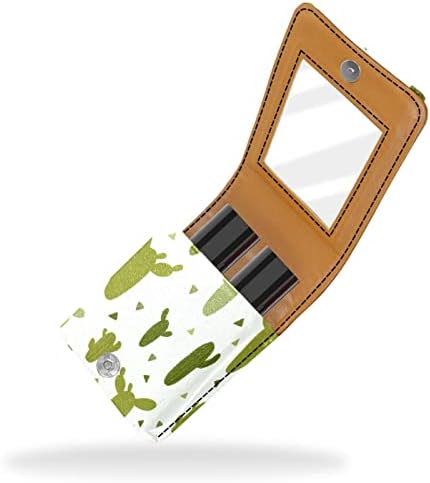 חמוד נייד איפור תיק קוסמטי פאוץ, שפתון מחזיק איפור ארגונית, מודרני קריקטורה קקטוס ירוק צמח