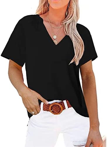 נשים בכושר רופף חולצות מקרית שרוול קצר חולצות צווארון חולצות מתגנדר עסקים עבודה חולצה קומפי טוניקה