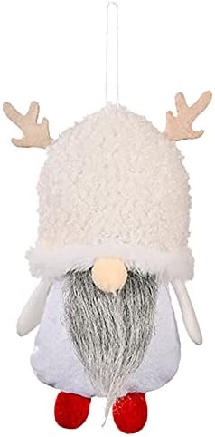 קישוט לחג המולד תליון תליון כובע חסר פנים כבש חג המולד בובת חג המולד קישוט תולה שומרי עצים לעצים