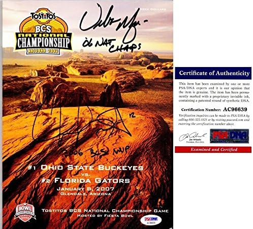 אורבן מאייר וכריס ליק חתמו - חתימה רשמית 2006 אליפות לאומית תוכנית מלאה פלורידה גייטורס נגד אוהיו סטייט באקיז +