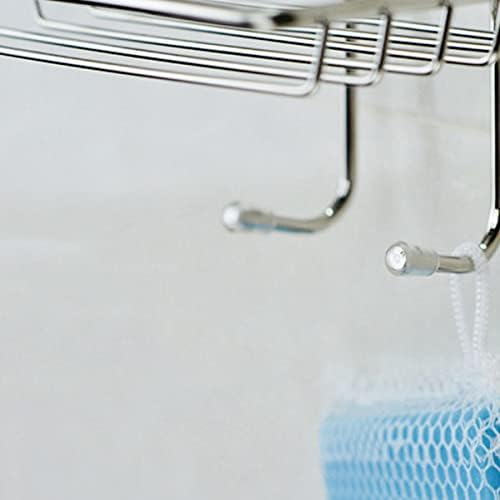מנת של Bestonzon אחסון מגש מתנקז עצמי + כלים מתלה חינם סבון שכבתי סבון מפלדה מדף קיר אמבטיה אגרוף אגרוף דבק מקלחת