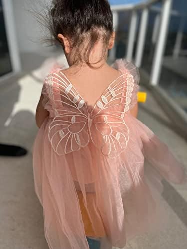 תינוקת טול טוטו שמלת פרפר שכבה פעוטות נערת פרח נסיכה נסיכה יום הולדת מסיבת יום הולדת שמלה ללא שרוולים 1-6T