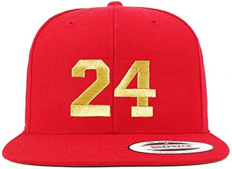 טרנדי הלבשה חנות מספר 24 זהב חוט שטוח ביל סנאפבק בייסבול כובע