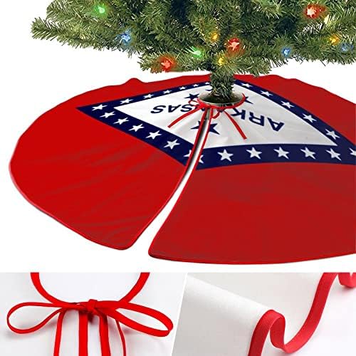 ארקנסו דגל מדינת דגל עץ חג המולד חצאית וינטג 'קישוטי חג המולד קישוטי חג המולד למסיבת השנה החדשה לחג