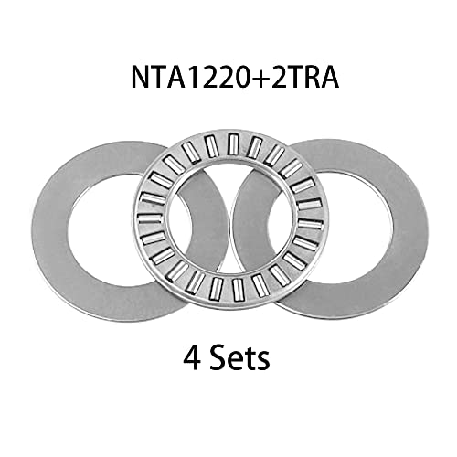 RRINA 4 סטים דחף מסבי גלילה מחט NTA1220+2TRA דחף נושאים עם שני כביסה