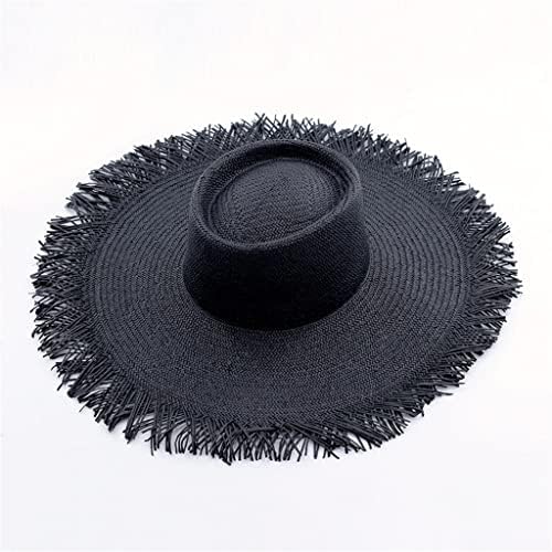 Mfchy Sun Visor Pisor כובעי שוליים רחבים לנשים שוליים שמש פראית שוליים שטוחים עליון כובע גדול חוף תיירות