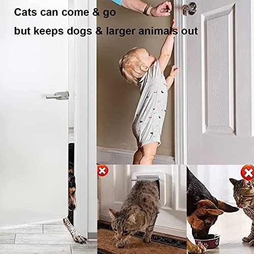 חתול דלת מחזיק תפס, 2 יחידות מתכוונן דלת נועל לחיות מחמד דלתות לחתולים, אלטרנטיבי מתקין מהיר תפס רצועת בואו חתולים
