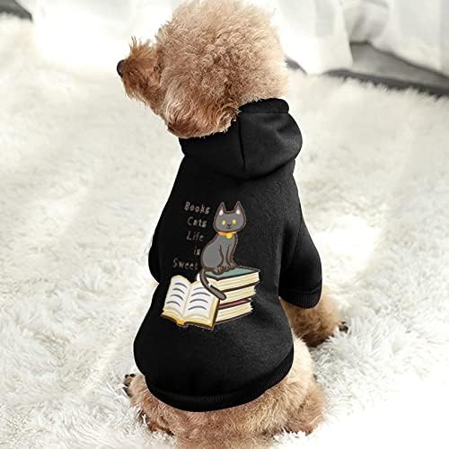 ספרים חתולים חיים מתוקים תלבושות כלב אחד בגדים חליפת חיות מחמד עם אביזרי כובע לחיות מחמד לגור וחתול 2xl