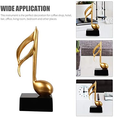 קישוט מכוניות מוסיקה הערות פסל שרף פסל מוסיקה זהב פסל פסל מלאכה מוזיקלית דגם קישוט ריהוט אספני למשרד ביתי שולחני