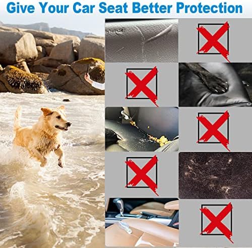 כיסוי מושב מכונית כלב אספרוסט למושב אחורי + קערות מזון לכלבים נירוסטה קערות לחיות מחמד
