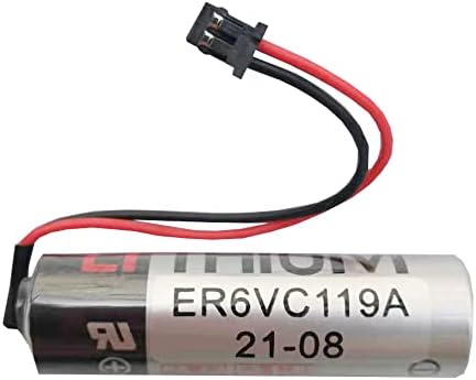סוללת ER6V PLC עבור M64 M70 סוללות מהדר מערכת 3.6V 2400mAH ER6VC119A/ER6VC119B בקרה תעשייתית החלפת ליתיום סוללת ליתיום עם תקע
