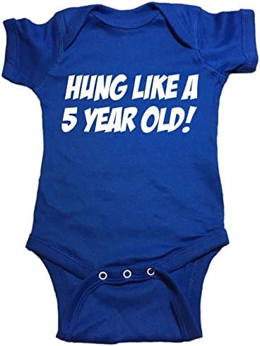 Northstartees תינוק מצחיק חתיכה אחת תלויה כמו בגד גוף בן 5 שנים