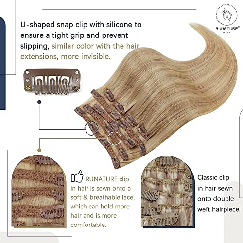 קליפ חבילות-בלונד קליפ שיער הרחבות שיער טבעי כהה בלונד להדגיש זהב בלונד אמיתי קליפ שיער טבעי הרחבות לנשים 9 יחידות ו 3