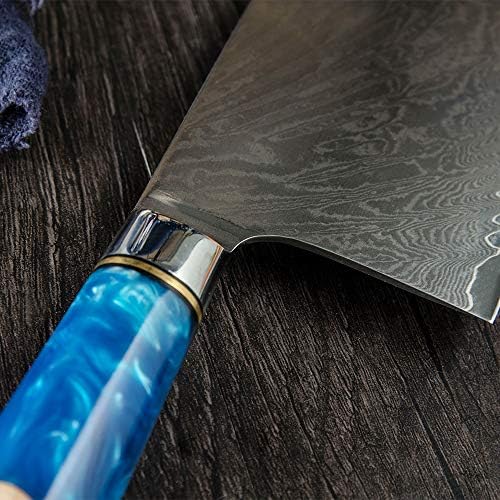קליבר סכין, בשר קליבר, דמשק שף סכין 67 שכבות דמשק פלדת להב מקצועי הקצב סכין מטבח סכין חד עמיד ביתי סכין