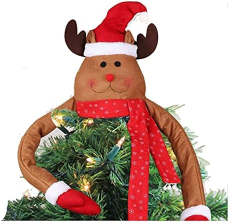 עץ צבי אליפר טופר עץ חג מולד גדול עץ חג המולד צבי חיבוק טופר עץ חג המולד קישוט עם זרוע ארוכה לעיצוב הבית של המסיבה