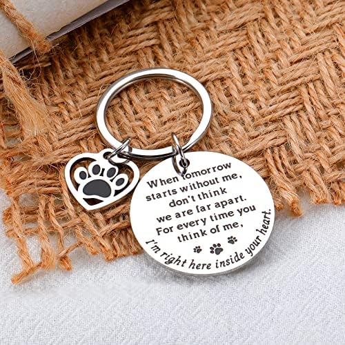 חיות מחמד זיכרון מחזיק מפתחות מתנות לגברים נשים אובדן של חיות מחמד אהדה מתנה לילדים לחיות מחמד מתנת זיכרון כלב חתול מחזיק