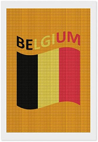 דגל בלגיה דקורטיבי יהלומי ציור ערכות מצחיק 5 ד תרגיל מלא יהלומי נקודות ציורי בית תפאורה 8איקס 12