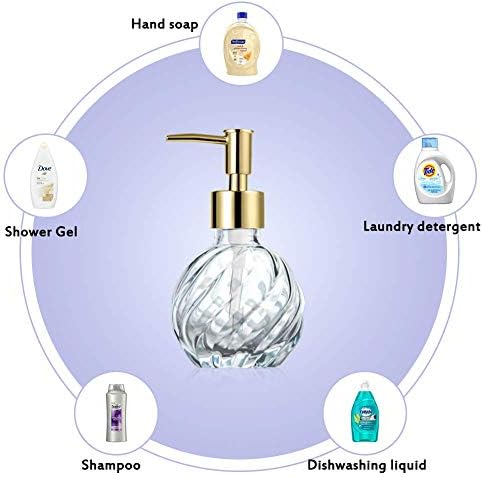 Natheeph 4oz מתקן סבון ברור בקבוקי קרמי זכוכית רב תכליתי אידיאלי למטבח/חדר אמבטיה