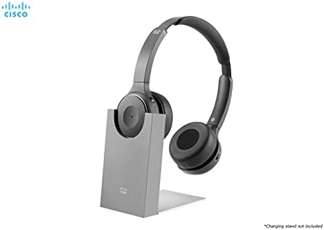 אוזניות סיסקו 730, אוזניות Bluetooth כפולות באוזן עם מארז, מתאם USB-A HD, כבלים USB-A ו- 3.5 ממ, מעמד טעינה, שחור פחמן,