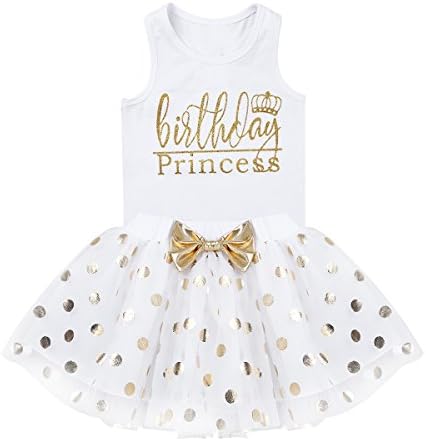 IeFiel בנות תינוקות נסיכה תלבושת יום הולדת