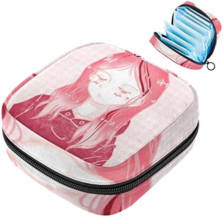 שקית אחסון מפיות סניטרית של Oryuekan, תיקי רוכסן משטח מחודתיים ניידים לשימוש חוזר, כיס אחסון טמפון לנשים בנות, נערות
