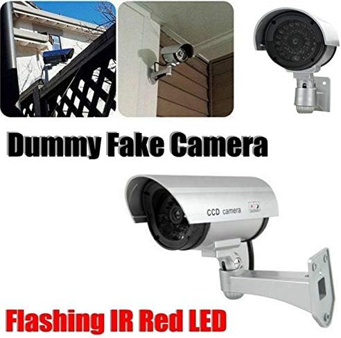 מצלמת דמה של Mrisata Security, מצלמת דמה מדומה דמה מדומה אבטחת טלוויזיה במעגל סגור חיצוני חיצוני עמיד למים IR LED פלאש אדום