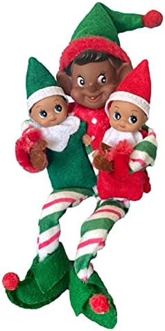 אלף תינוקות תאומים אתניים היספניים אפריקאים אמריקאים- שני אלפי חג המולד הקטנים, תינוקת שדון ותינוקת שדון הם אביזרים