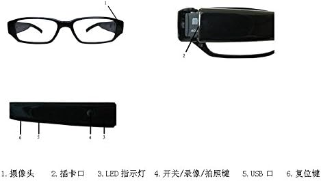 CAMROMHD 720P משקפיים מצלמת ריגול DVR מקליט וידאו משקפי ספורט נסתר DV CAM SM1013