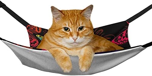חתול כלוב ערסל צבע פרפר לחיות מחמד נדנדה מיטת מתאים כלוב כיסא רכב מקורה חיצוני 16.9& 34; איקס13