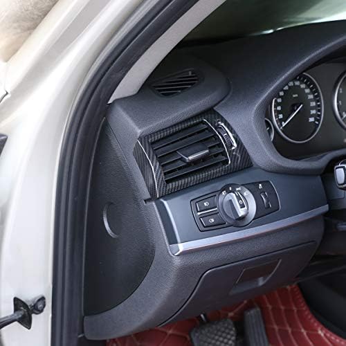 סיבי פחמן של Yiwang בסגנון ABS לוח מחוונים צד אויר צדדי כיסוי כיסוי 2 יחידות עבור BMW X3 F25 2011-2017, X4 F26