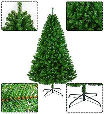 Topyl 4ft עץ חג המולד לא מלא מלאכותי פרימיום צייר צירים עץ חג המולד עץ מלא עם מעמד מתכת מתקפל, 200 טיפים לענף לקישוט חג-ירוק
