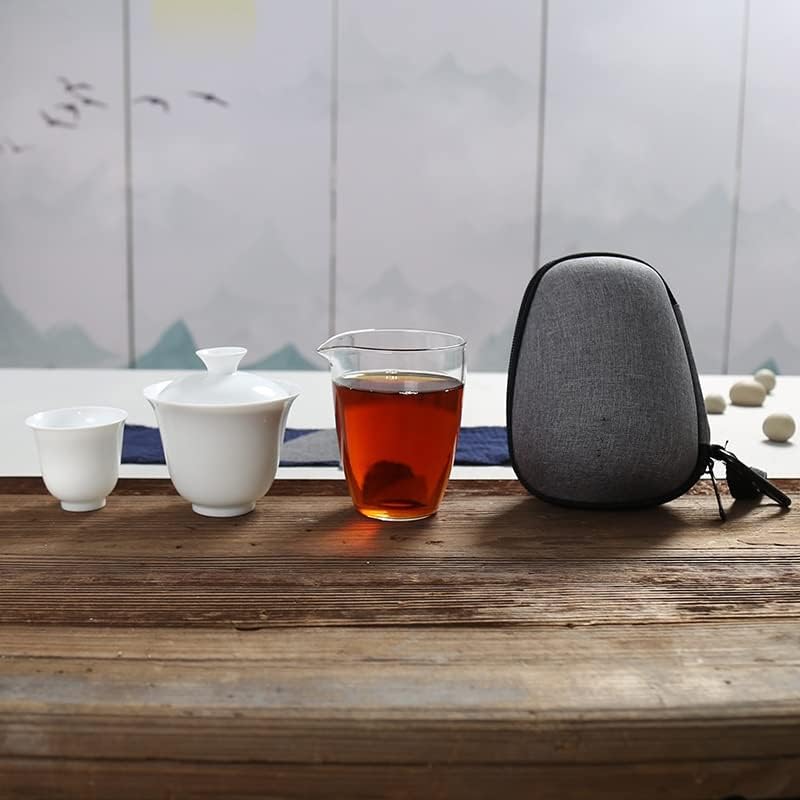 ZLXDP CERAMIC TAEPOT KETTLE GAIWAN כוס תה קרמיקה סינית לכוס תה תה סיני סיר תה נייד מתנות סט מתנות