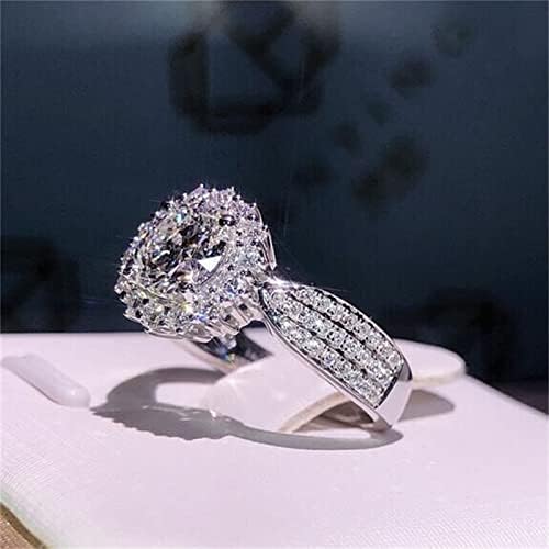 2023 חדש מתנת נשים תכשיטי אבן לבן טבעת חתונה אירוסין טבעות קשת טבעת