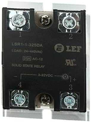חדש LON0167 LSR1-1-325DA 25A הופיע DC ל- AC יעילות אמינה 3-32VDC עד 24-440AC SSR תרכובת תרמית ממסר מצב מוצק