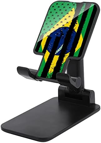 רטרו ברזיל ארהב דגל ארהב מצחיק שולחן עבודה מתקפל מחזיק טלפון סלולרי נייד אביזרי שולחן עמדות מתכווננים