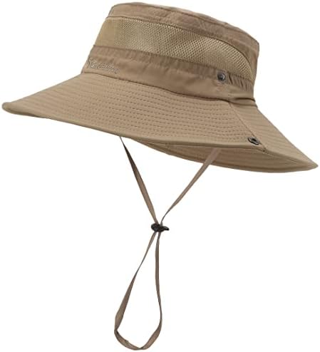 כובעי שמש של Rosdkcru לגברים רחבים שוליים נשים דיג חוף דיג חיצוני ספארי בוני כובע UPF 50+ הגנה מפני שמש