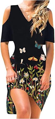 שמלה קז ' ואל לנשים 2023 אביב מוצק שרוול קצר שרוול קצר שרוול קצר שרוול קצר שמלת חוף הוואי